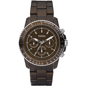 Klockarmband Fossil CH2746 Rostfritt stål Brun 22mm